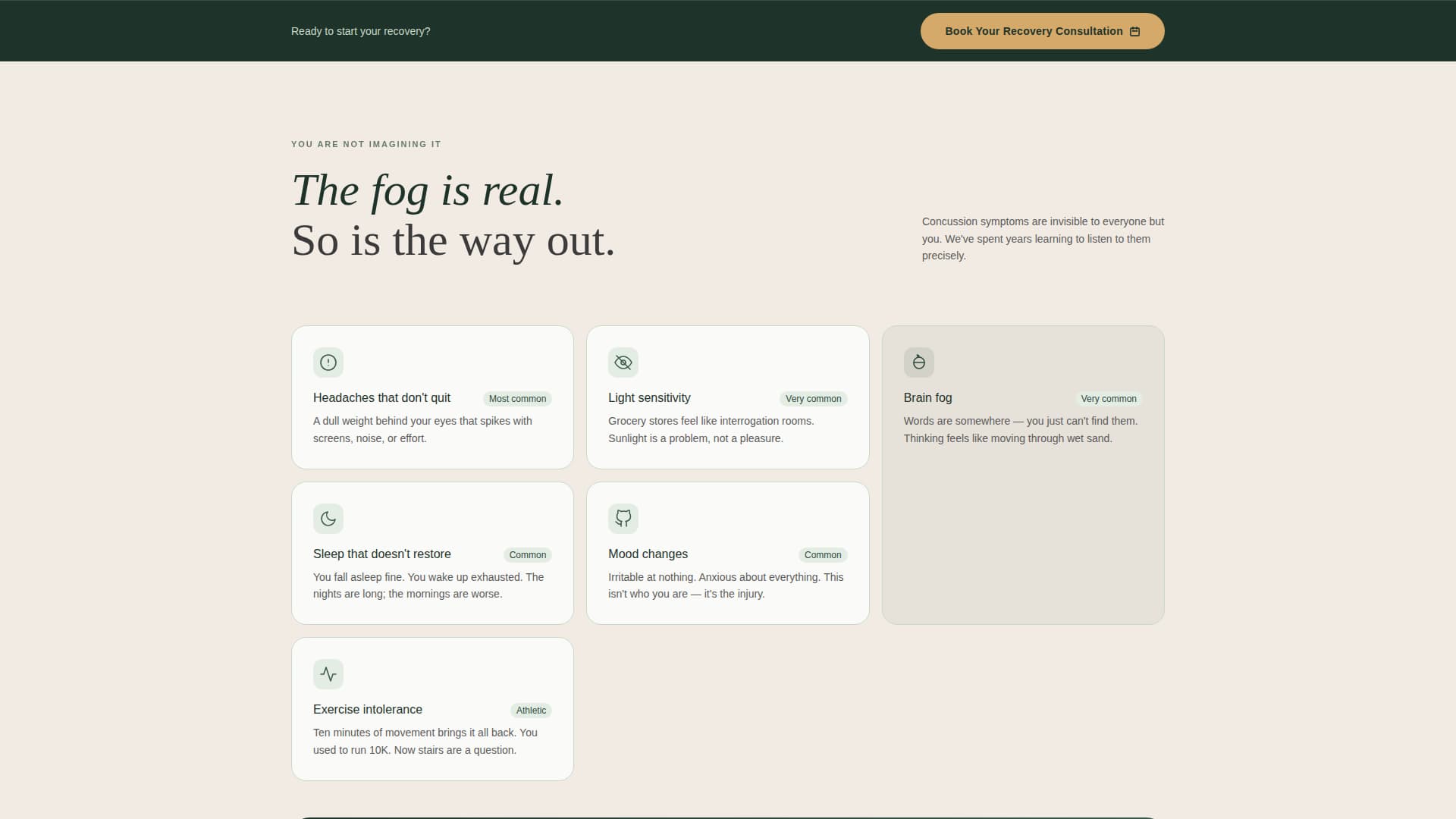 Clarity - Immersive Neuro Rehab Landing Page Template