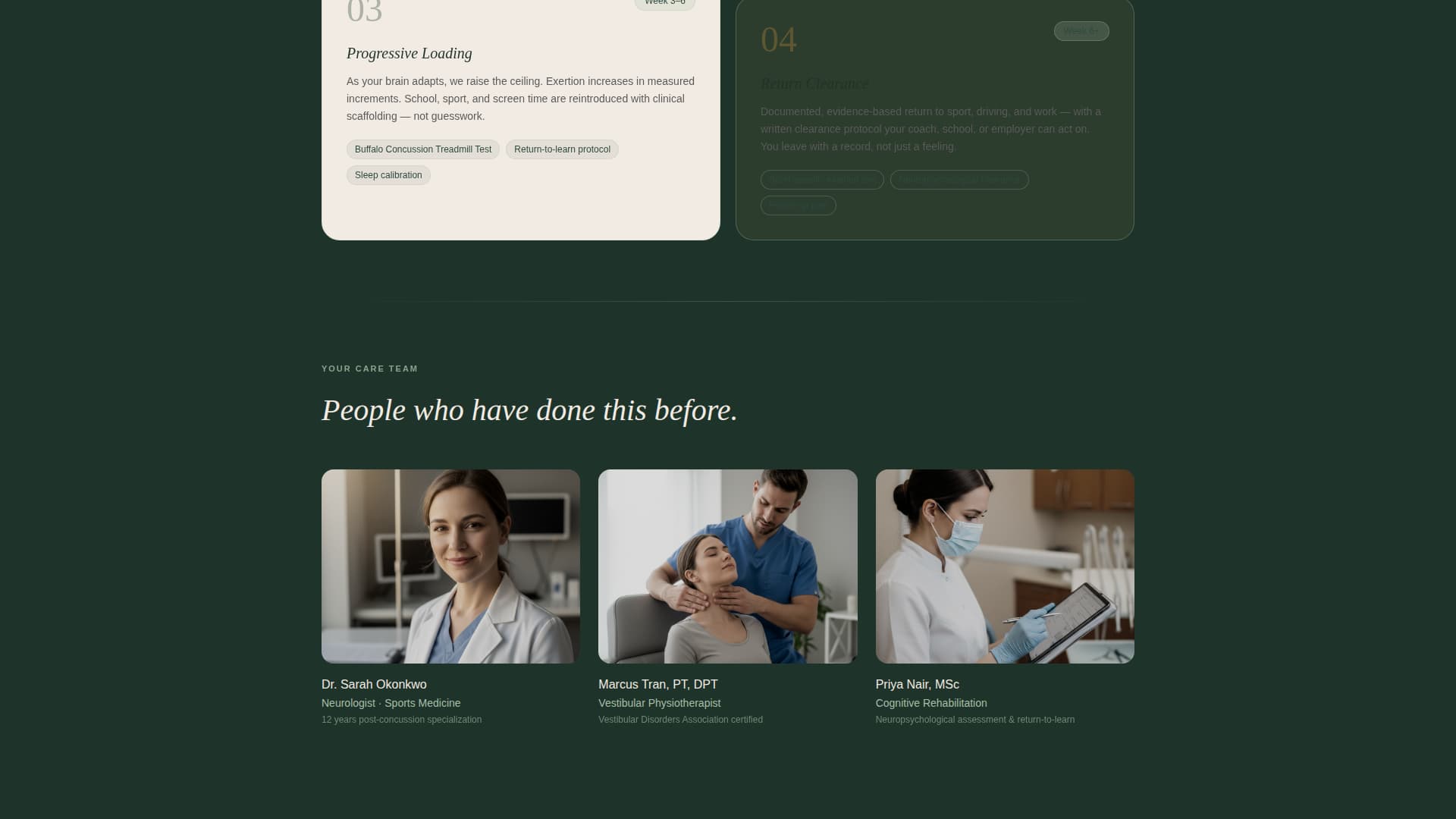 Clarity - Immersive Neuro Rehab Landing Page Template