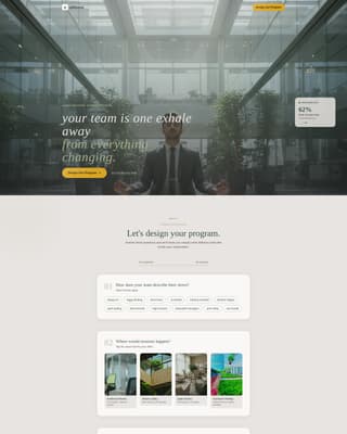 Stillness - Mindful Corporate Landing Page Template