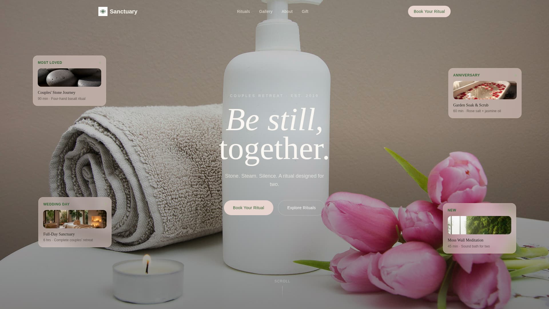 Sanctuary - Serene Couples Spa Landing Page Template