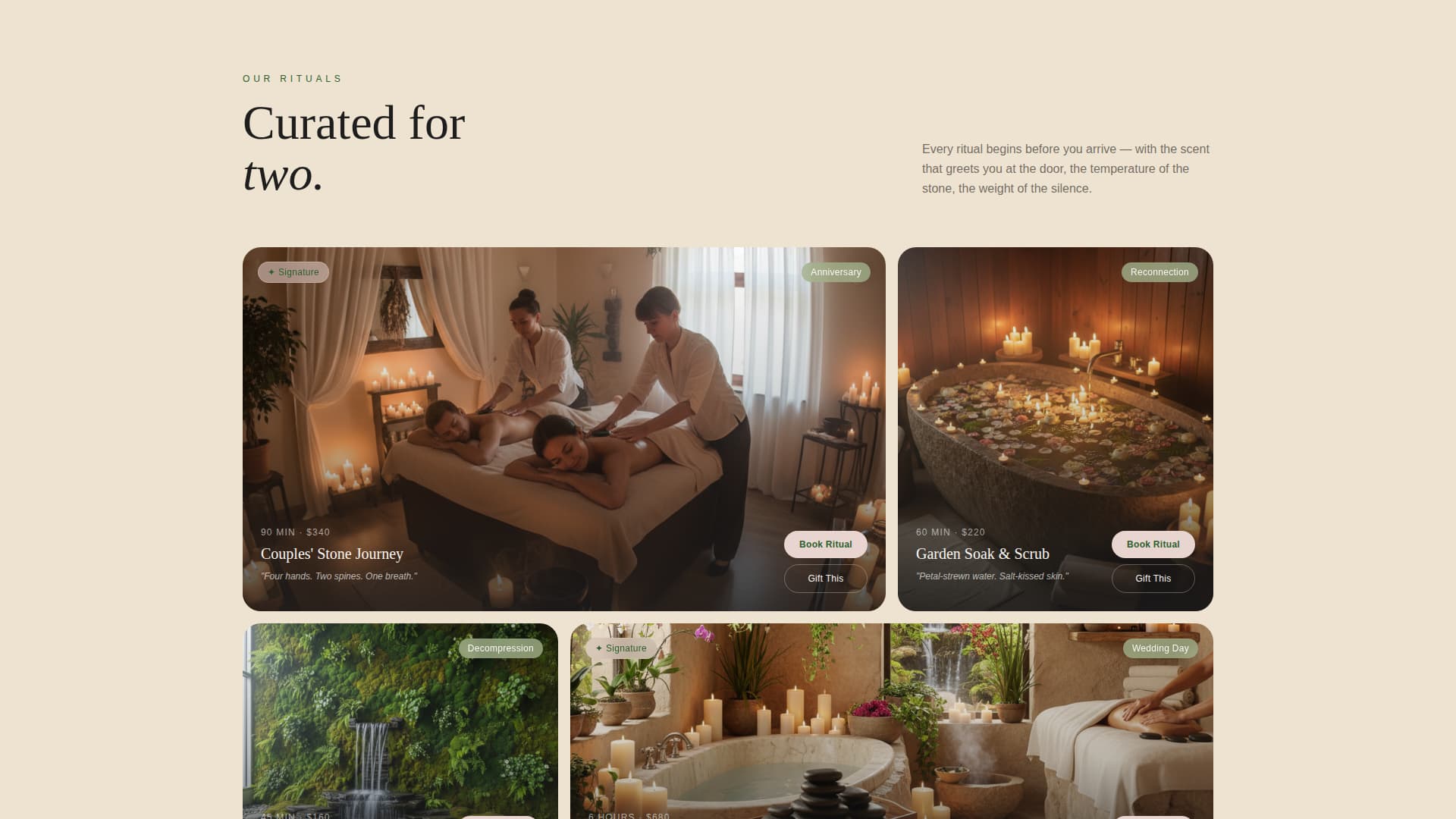 Sanctuary - Serene Couples Spa Landing Page Template