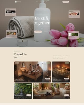 Couples & Luxury Spa Retreat Booking Website Template