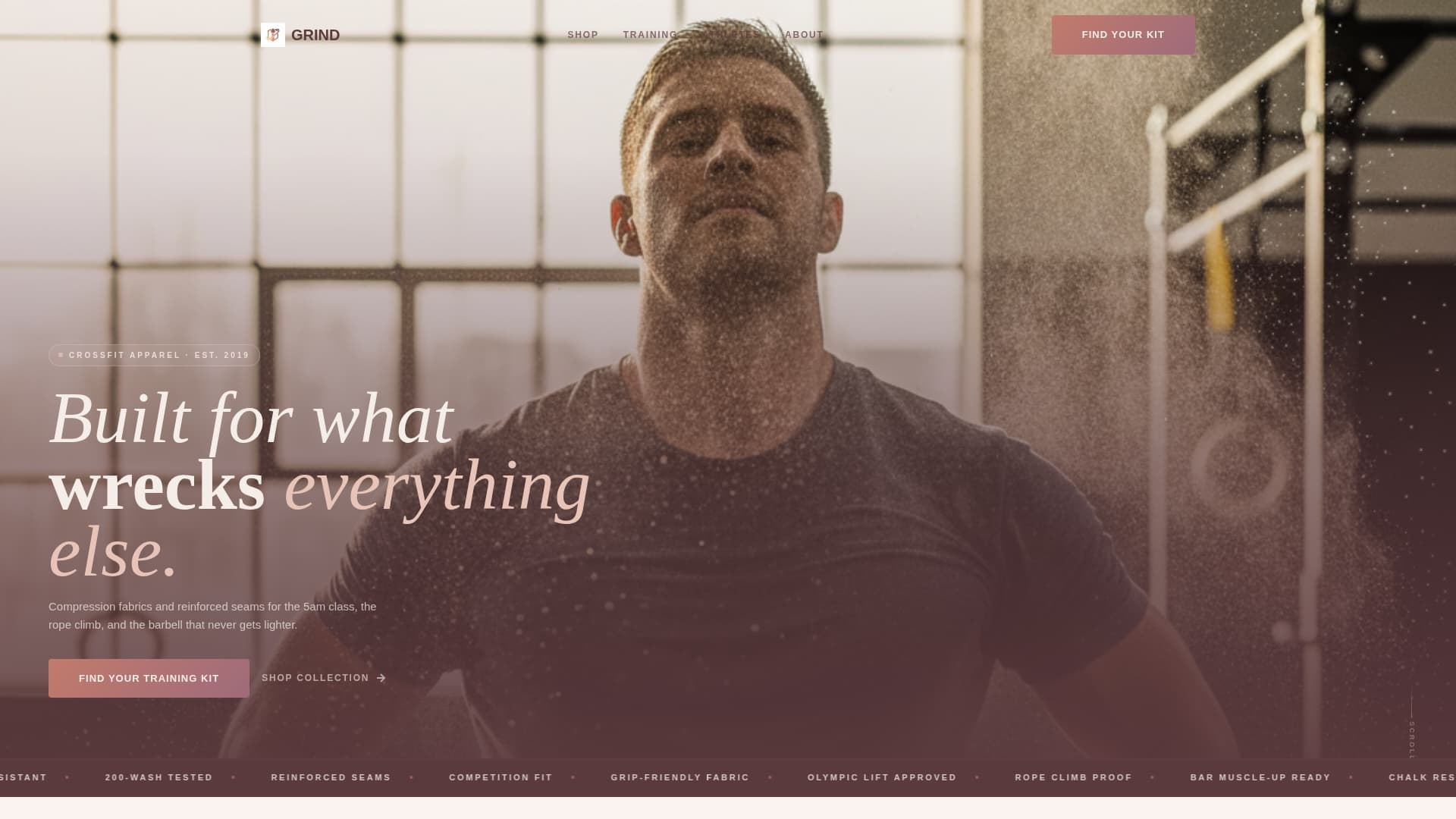 Grind - Durable CrossFit Landing Page Template