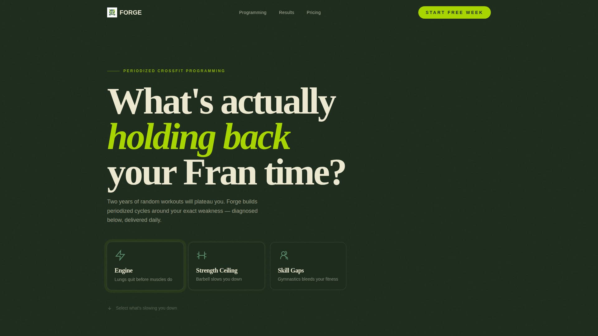 Forge - Structured CrossFit Landing Page Template