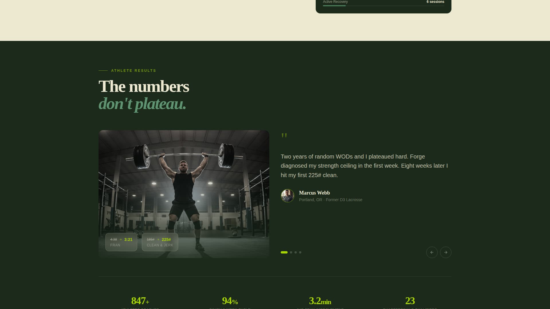 Forge - Structured CrossFit Landing Page Template