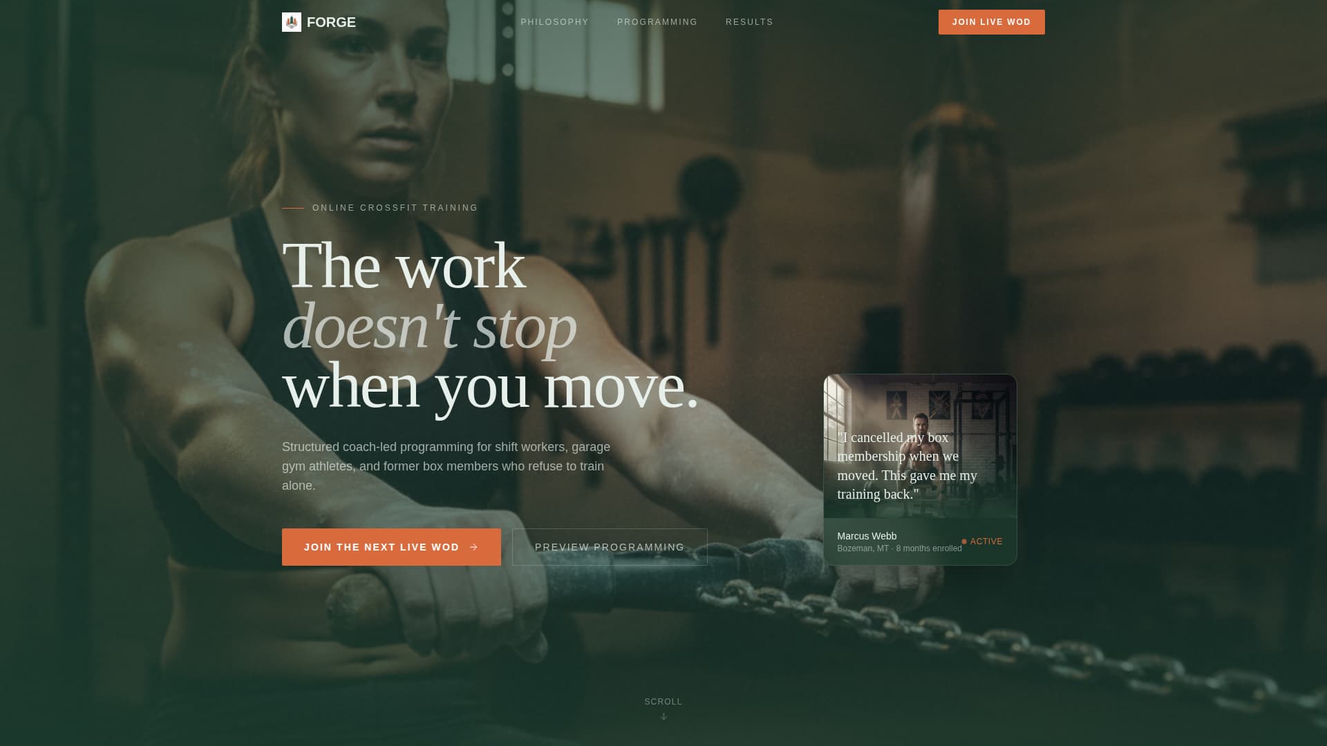 Forge - Powerful CrossFit Landing Page Template