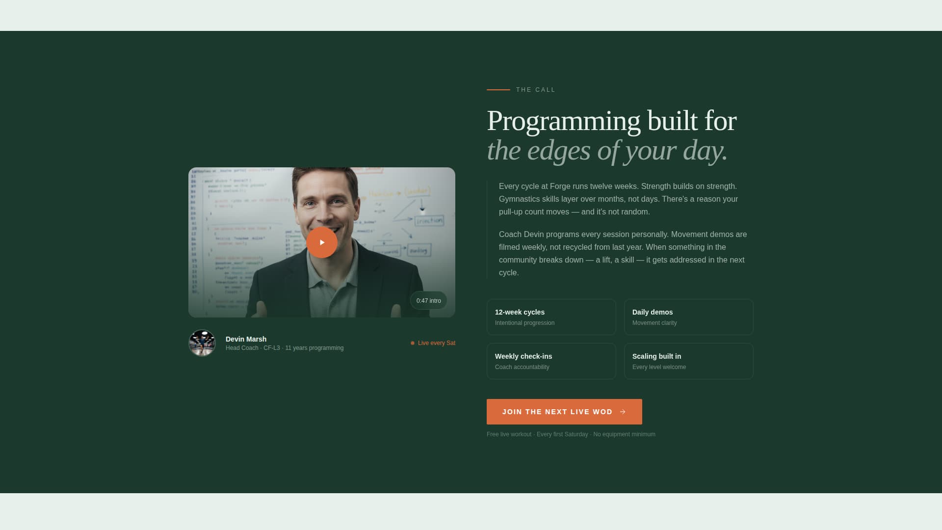 Forge - Powerful CrossFit Landing Page Template