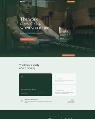 Forge - Powerful CrossFit Landing Page Template