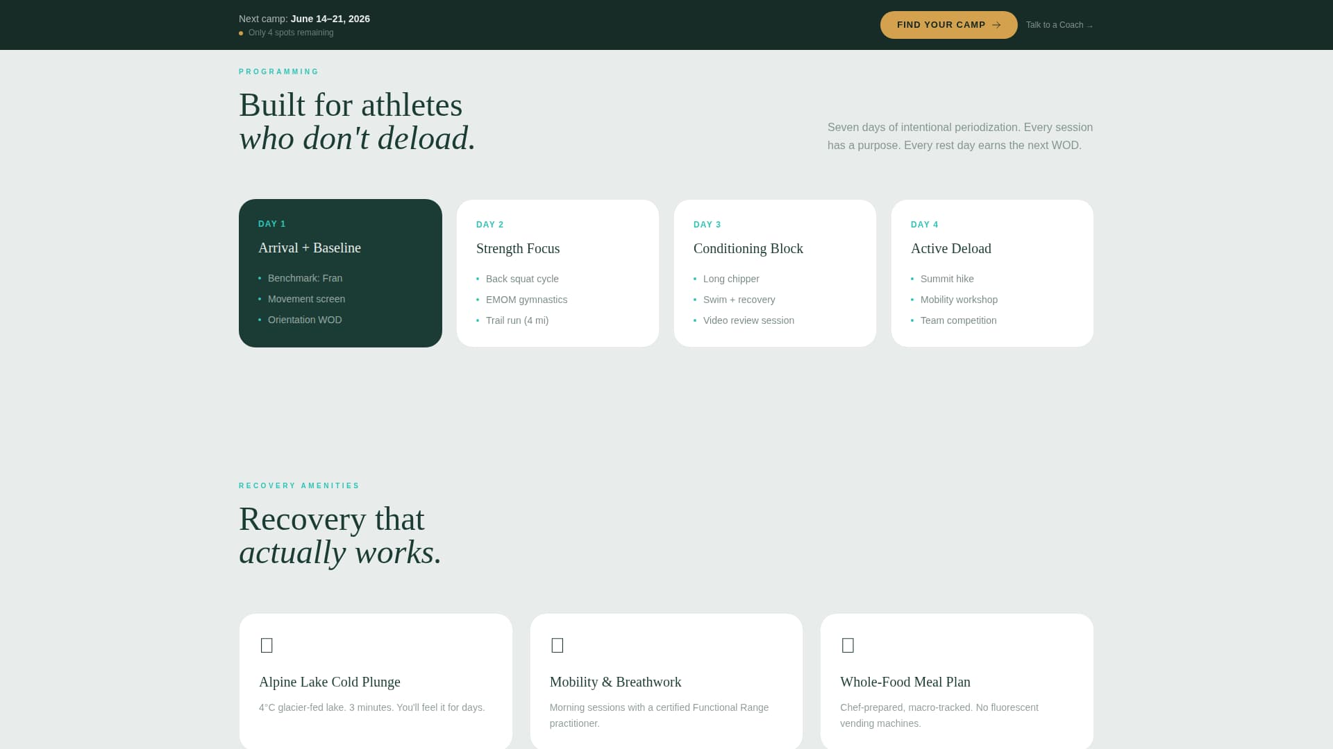 Forge - Personalized CrossFit Landing Page Template