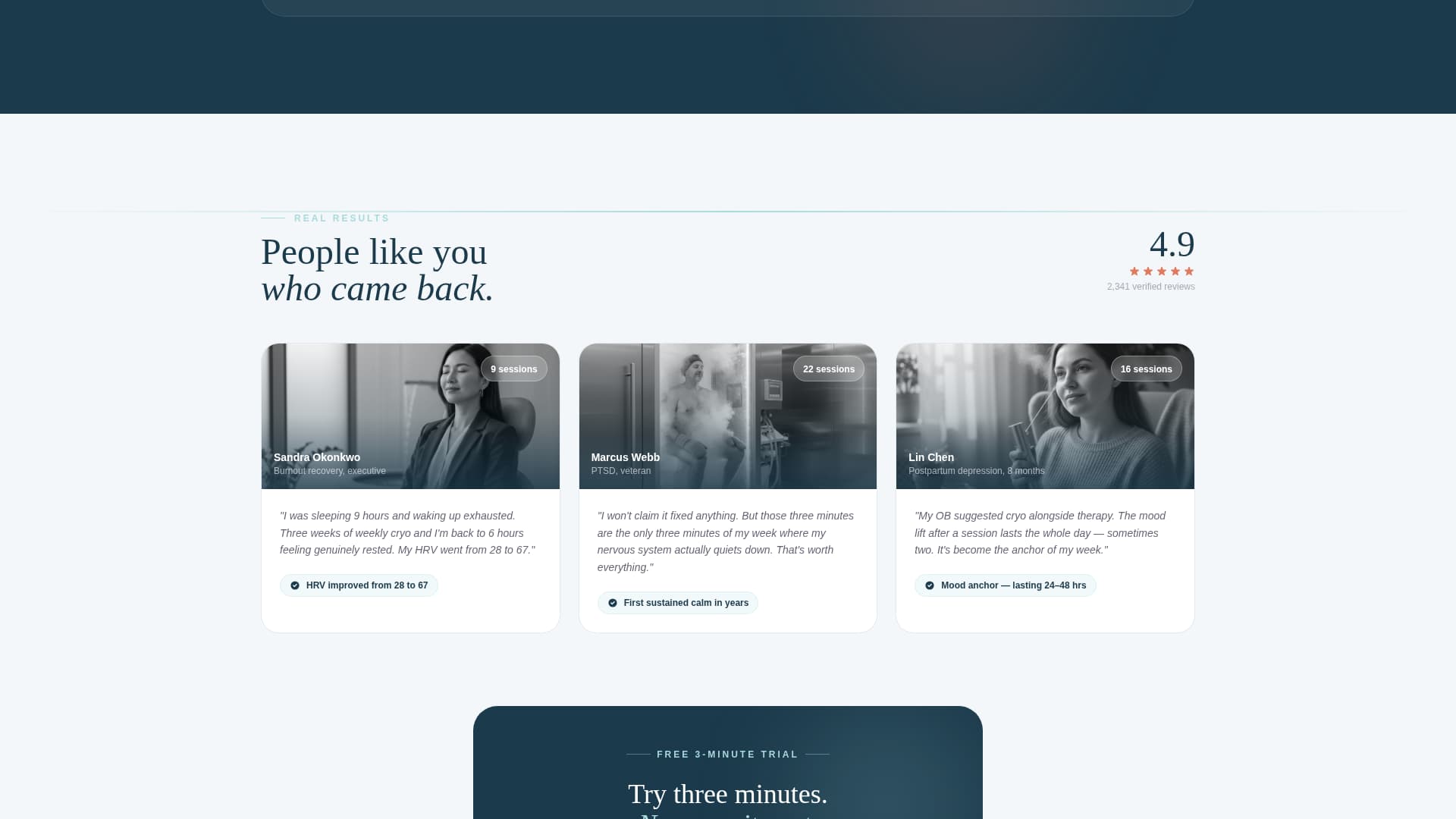 Cryo - Revitalizing Cryotherapy Landing Page Template