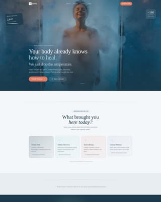 Cryotherapy Center Personalised Assessment Website Template