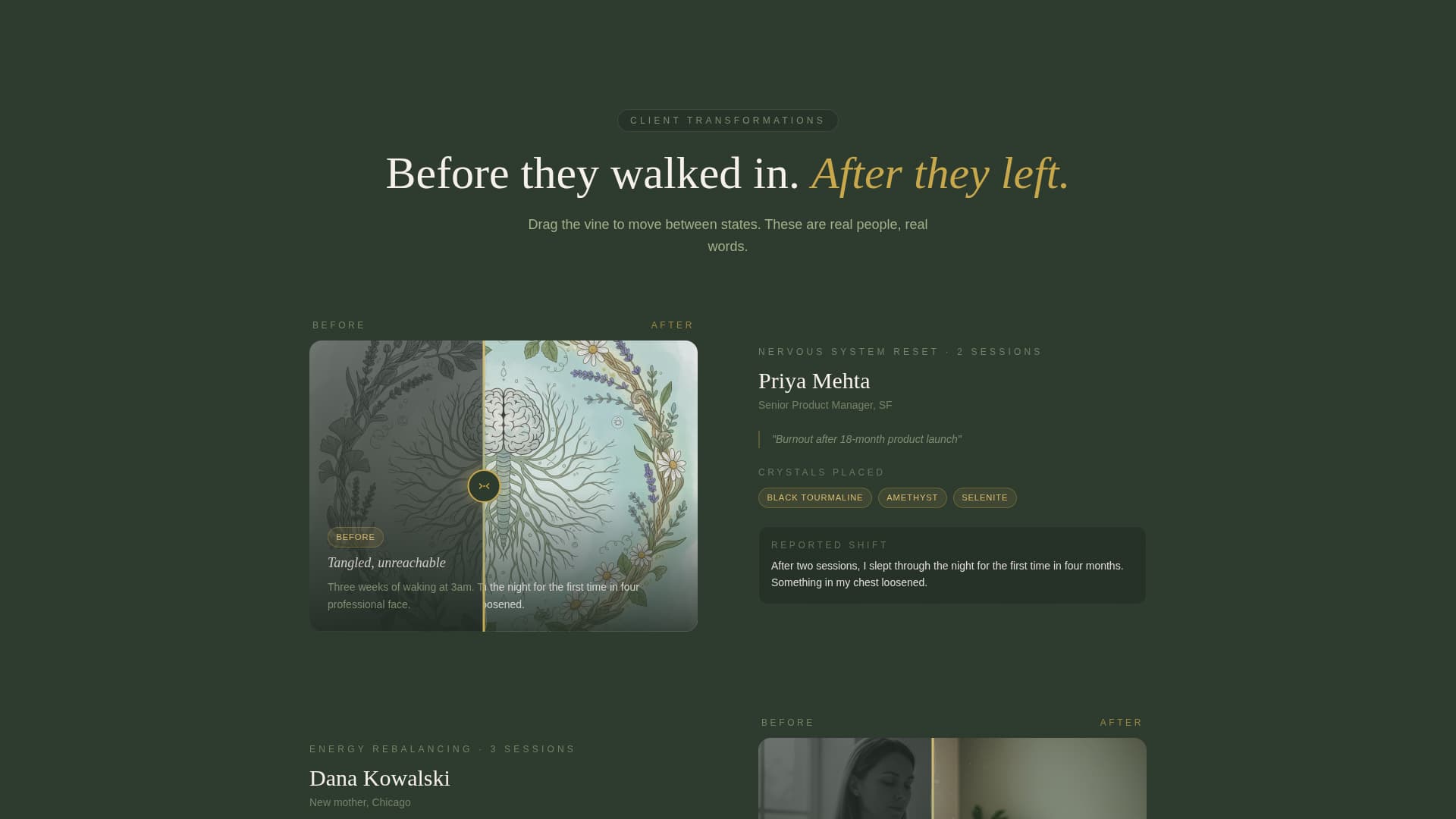 Attune - Immersive Crystal Healing Landing Page Template