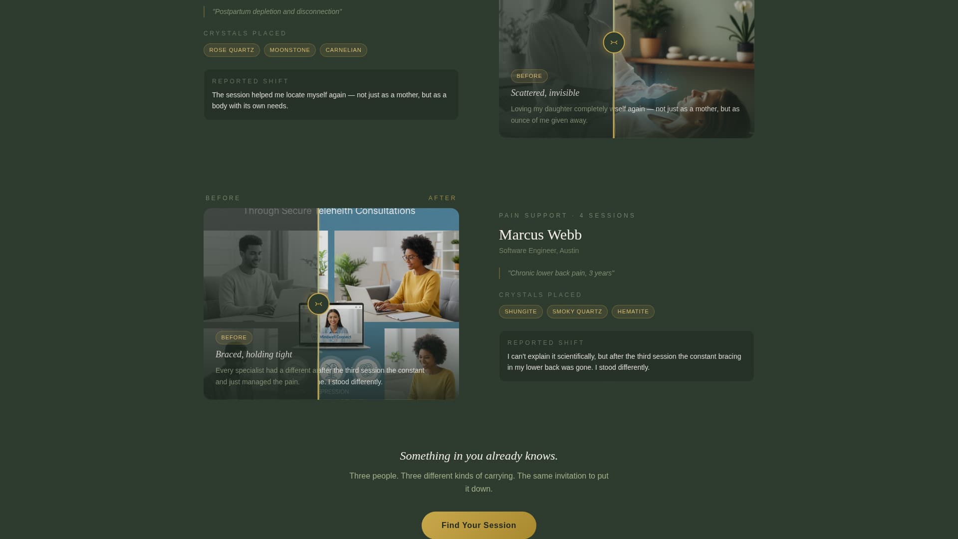Attune - Immersive Crystal Healing Landing Page Template