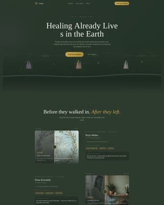 Attune - Immersive Crystal Healing Landing Page Template