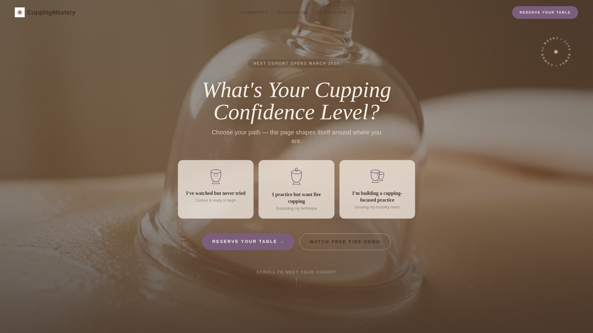 Cuppingmastery - Transformative Wellness Landing Page Template