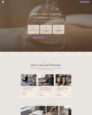 Cuppingmastery - Transformative Wellness Landing Page Template