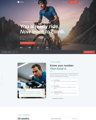 Cycling - Premium Coaching Landing Page Template