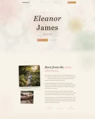 Weddingcanvas - Watercolor Painterly Wedding Invitation Landing Page Template