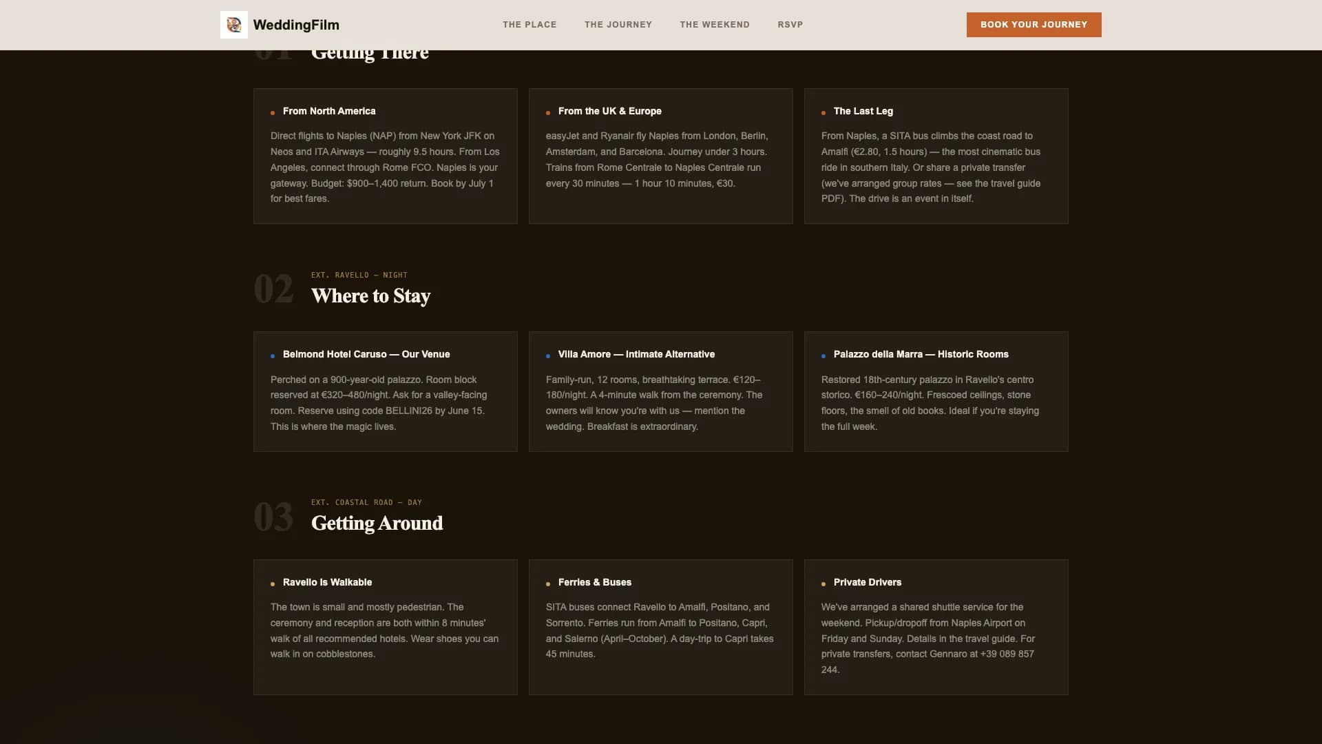 Wanderlust - Cinematic Destination Wedding Landing Page Template