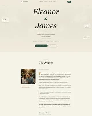Manuscript — Refined Literary Wedding Landing Page Template