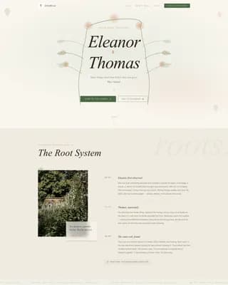Bloom - Second Marriage Botanical Wedding Landing Page Template