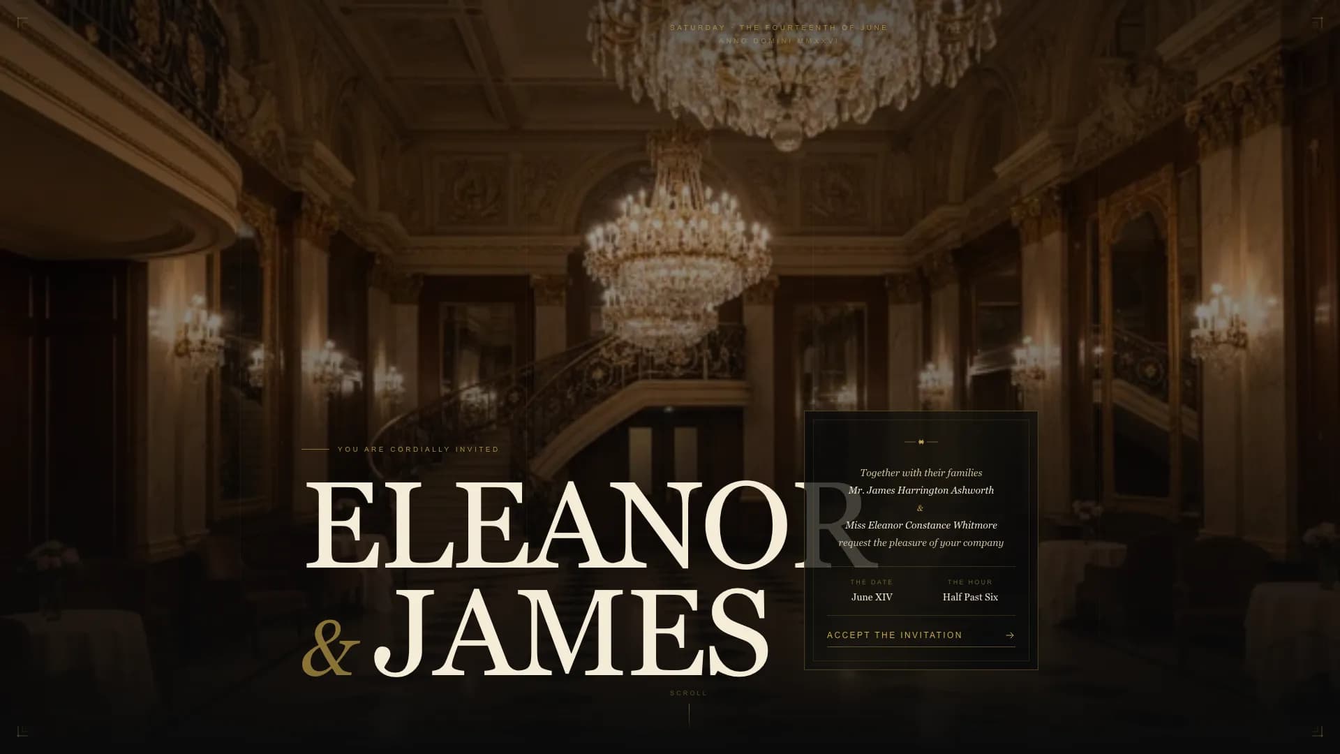 Deco — Immersive Themed Wedding Landing Page Template