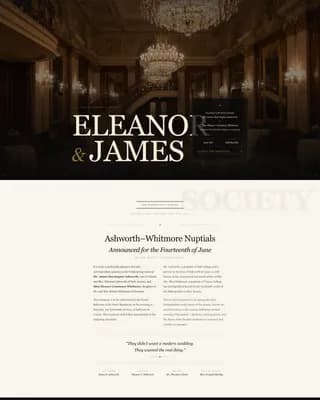 Deco — Immersive Themed Wedding Landing Page Template