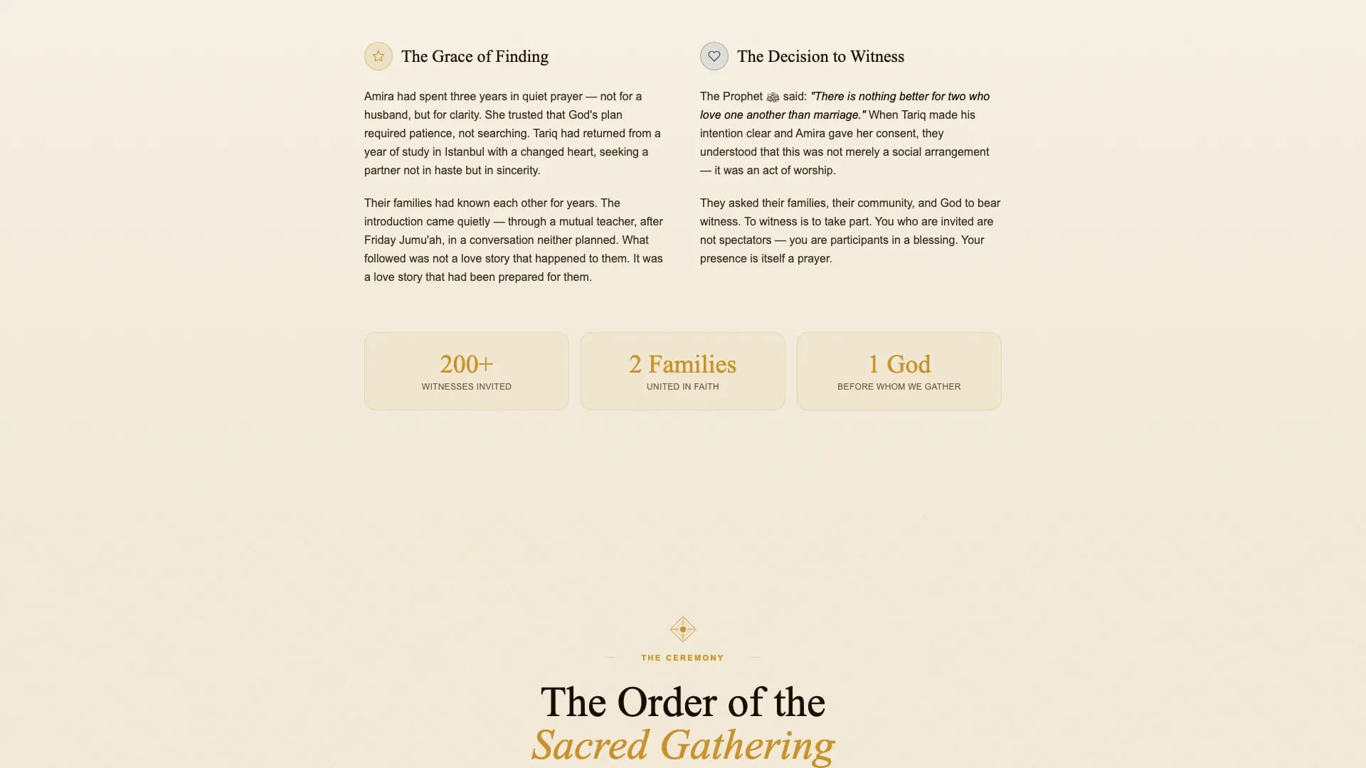 Sanctify — Devoted Faith Ceremony Landing Page Template