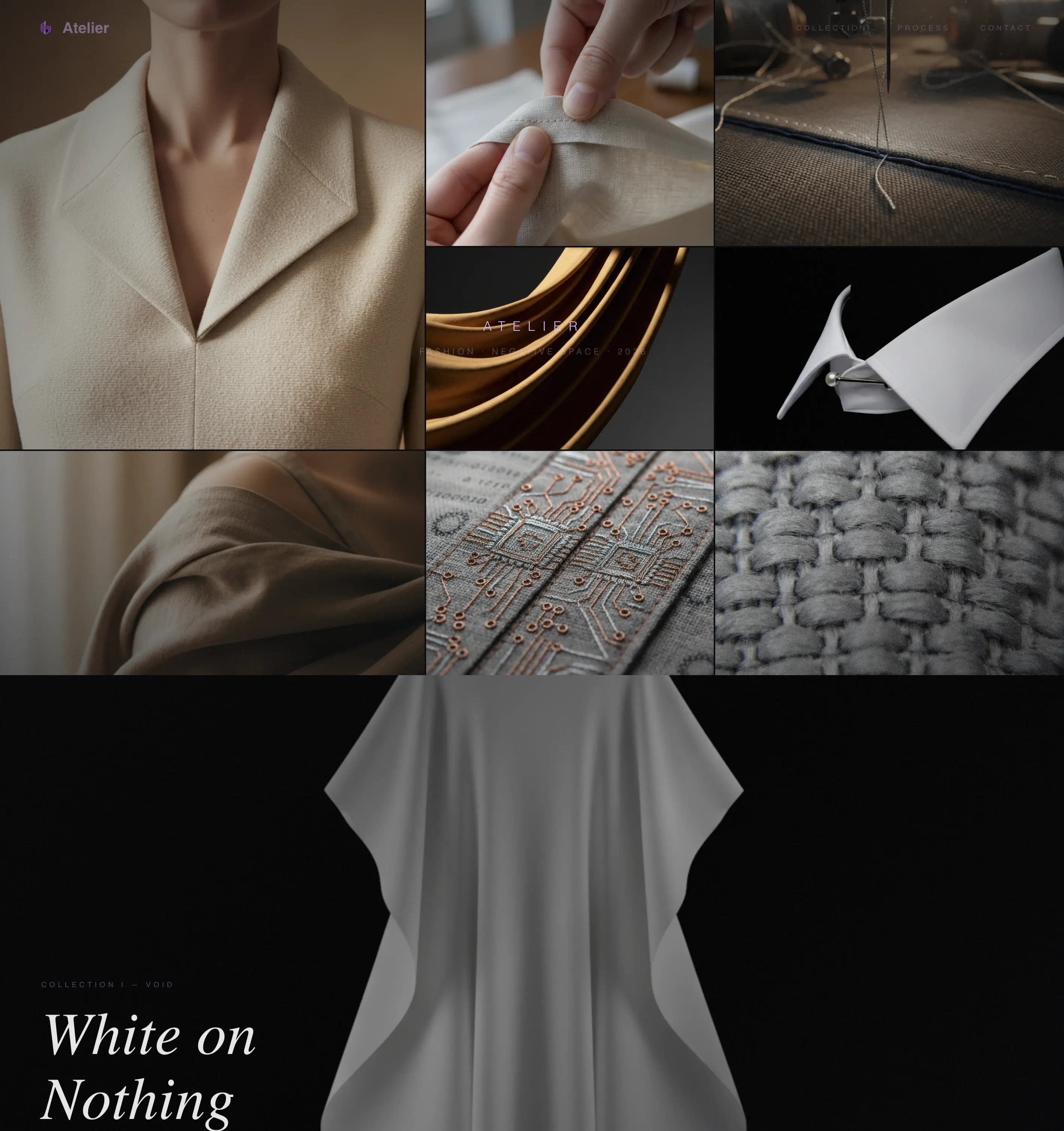 Atelier - Cinematic Fashion Landing Page Template
