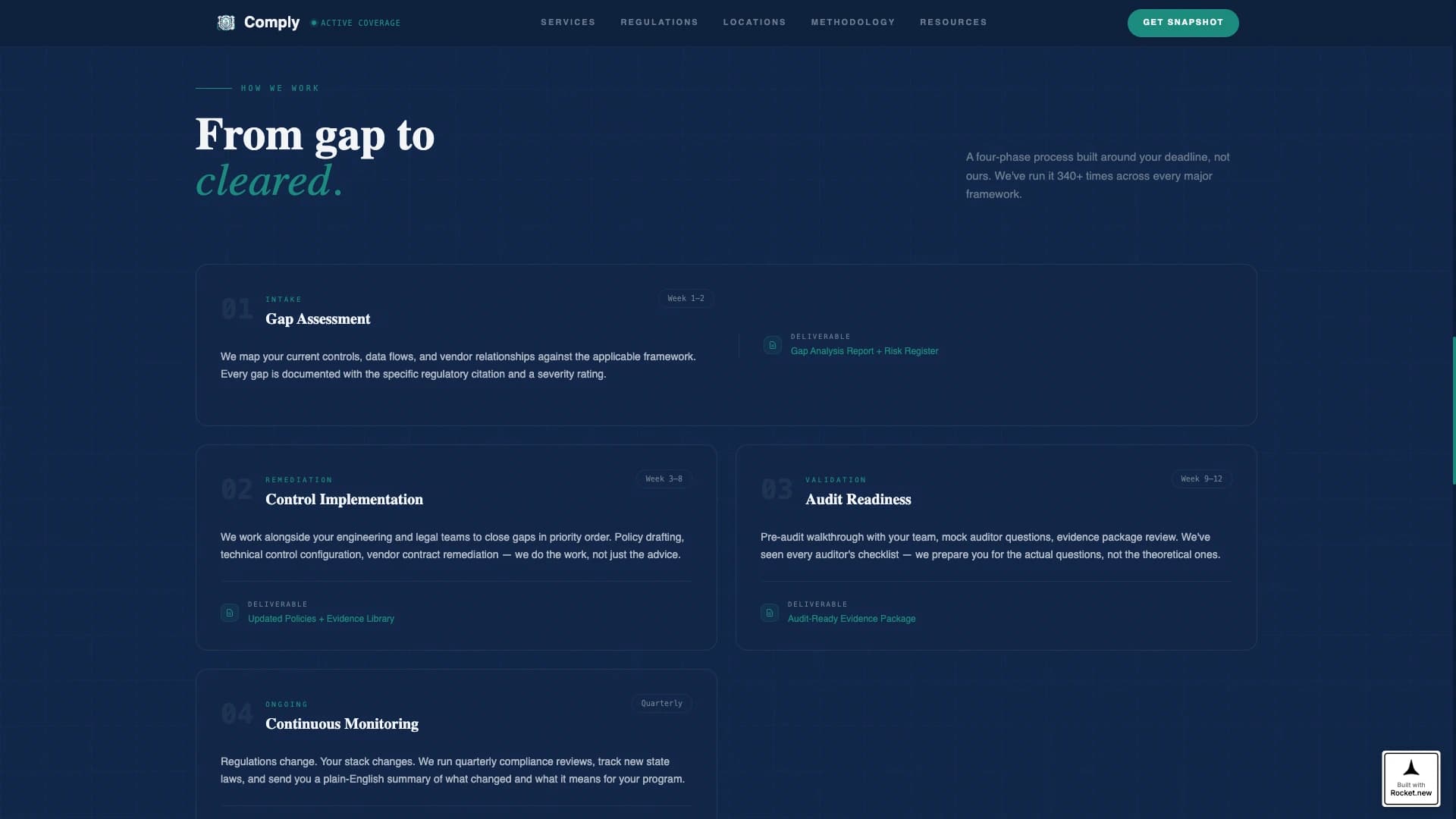 Comply - Authoritative Compliance Landing Page Template