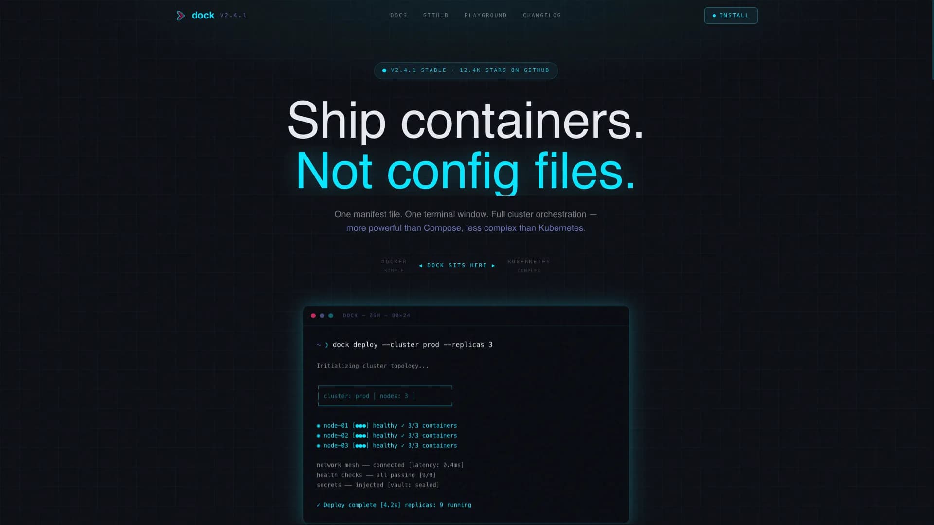 Dock - Powerful Docker Landing Page Template