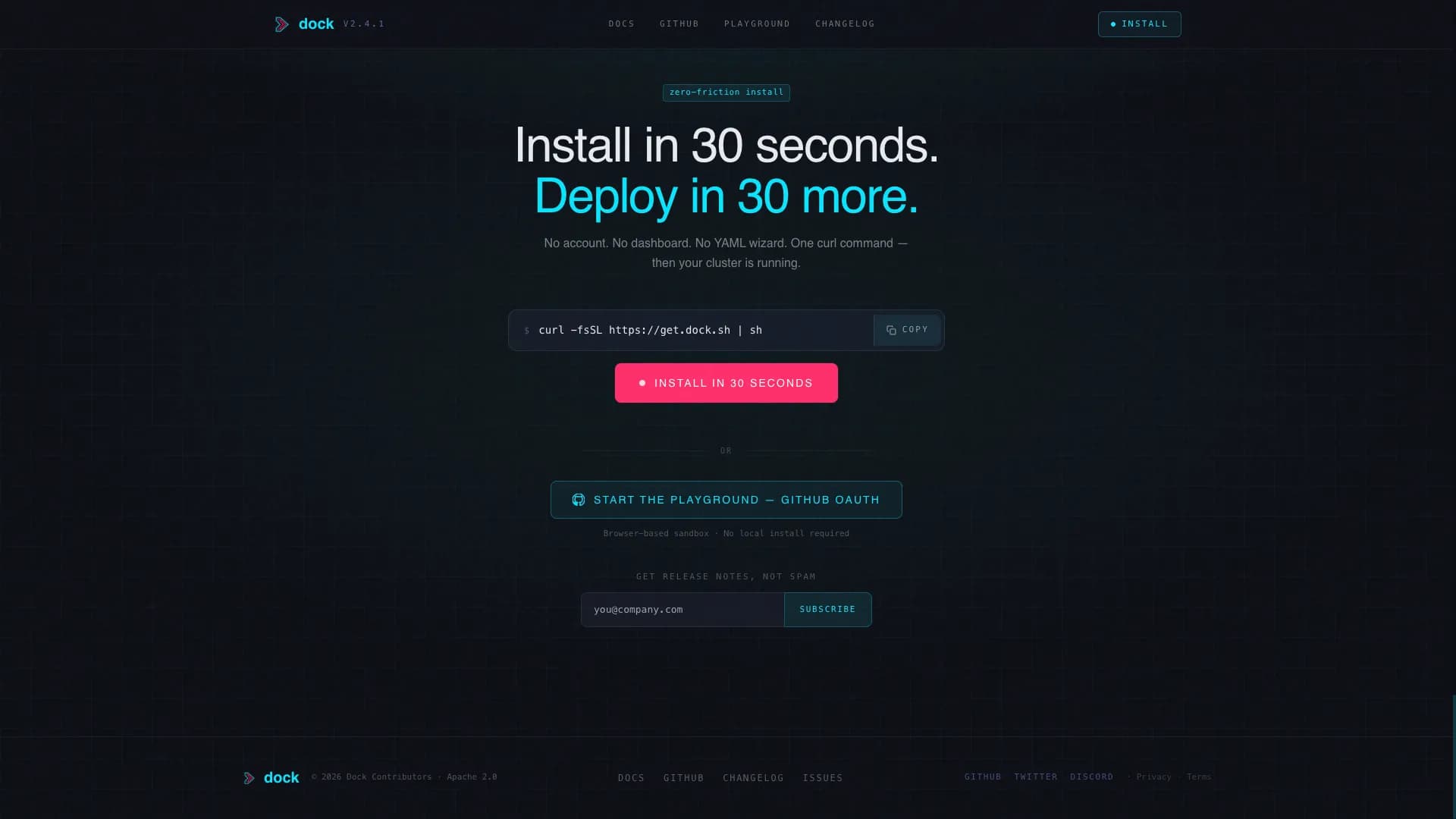 Dock - Powerful Docker Landing Page Template