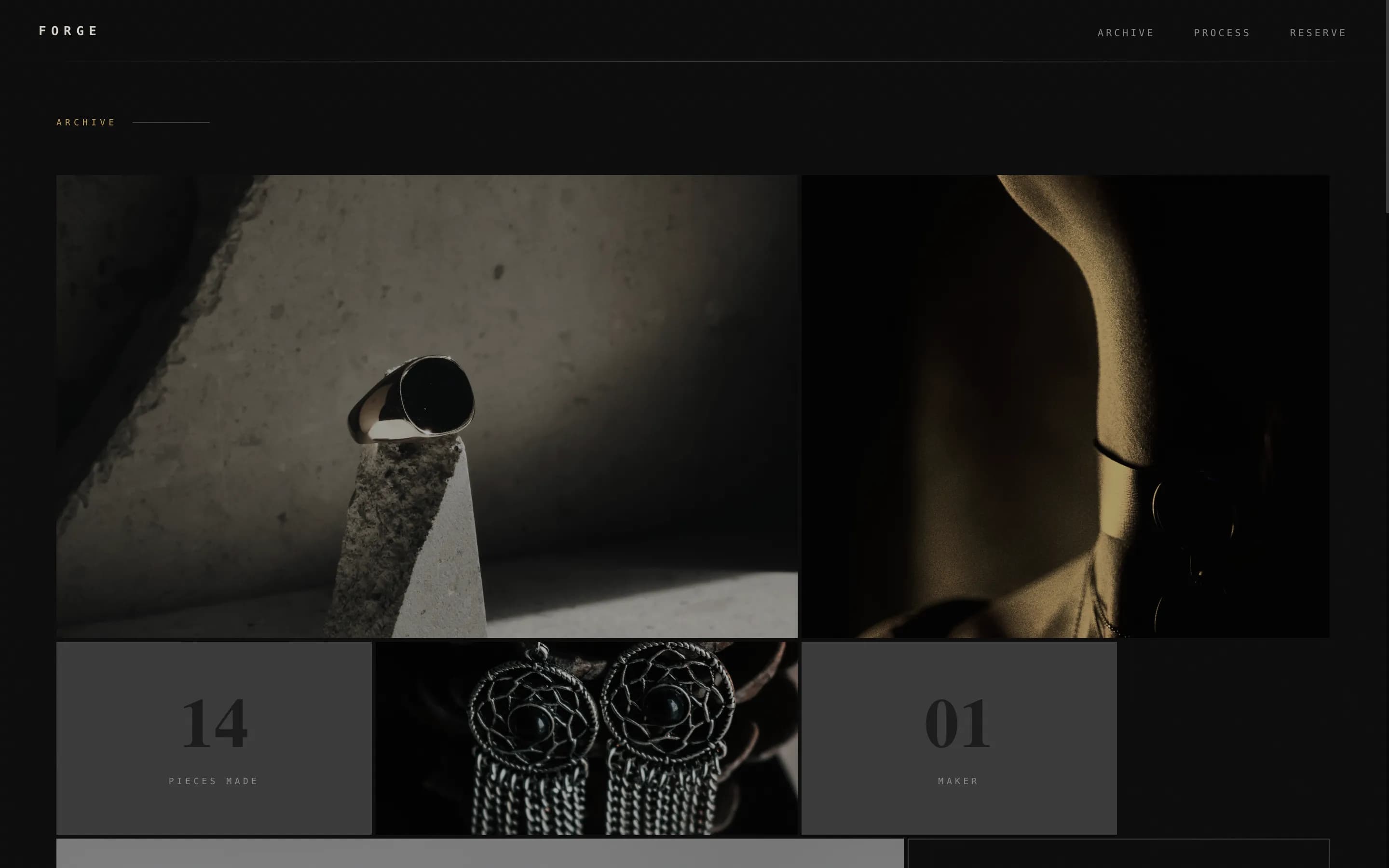 Beacon — Elegant Brutalist Jewelry Landing Page Template