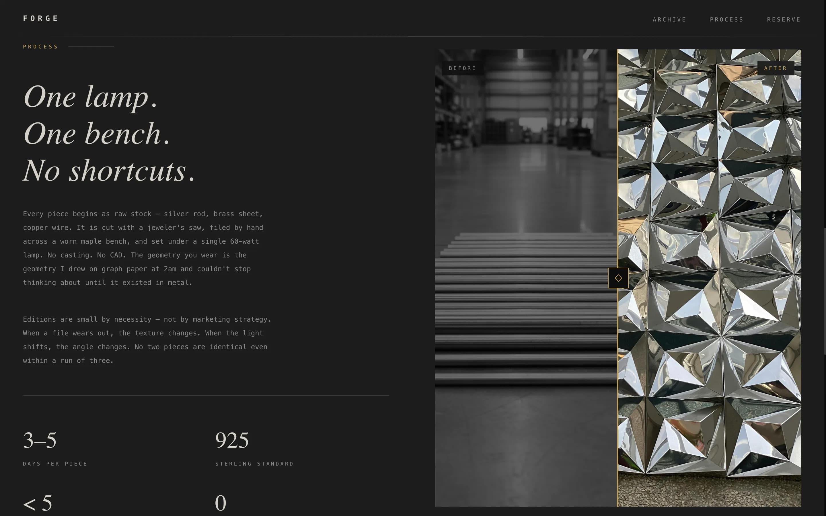 Beacon — Elegant Brutalist Jewelry Landing Page Template