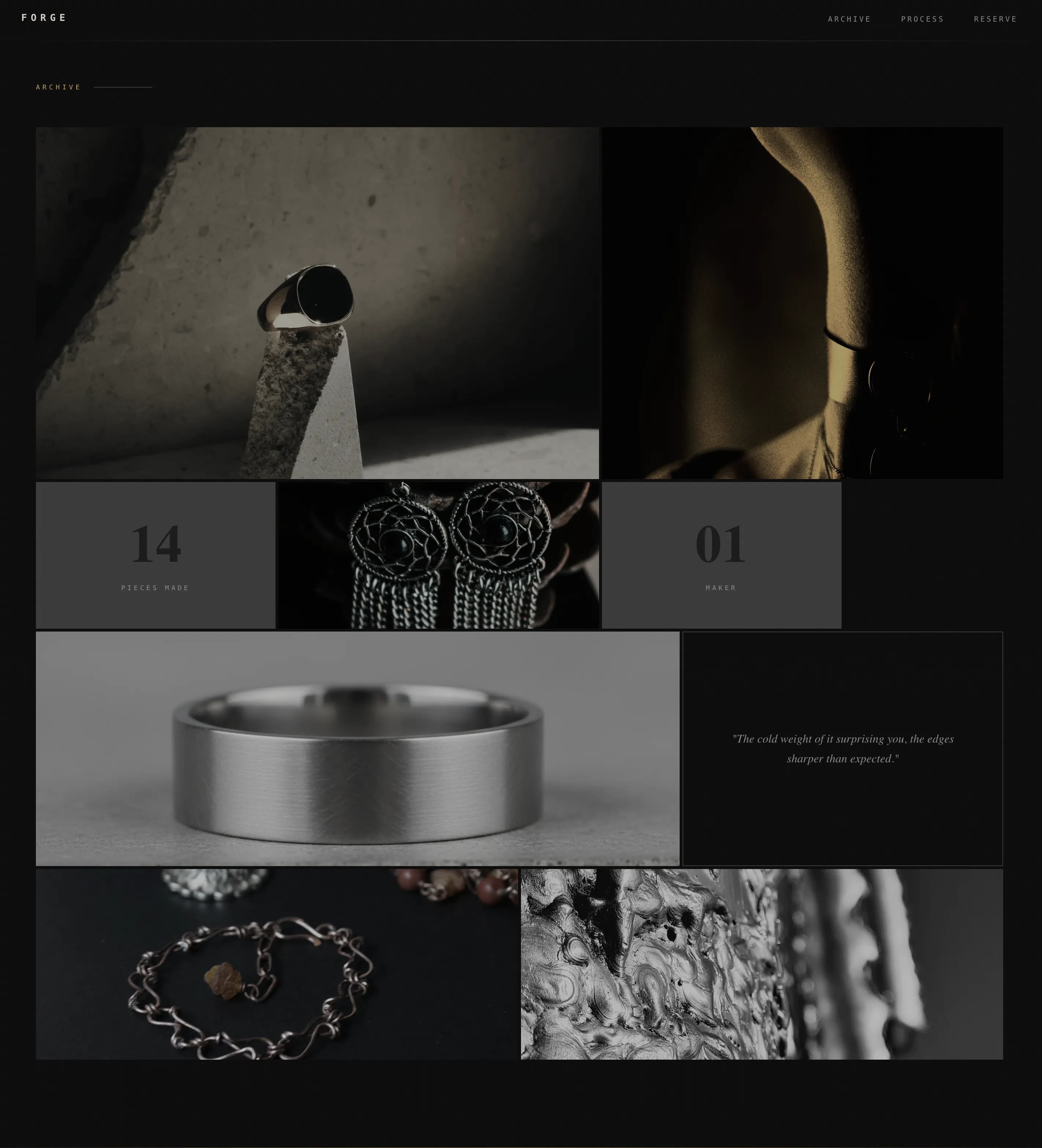 Beacon — Elegant Brutalist Jewelry Landing Page Template