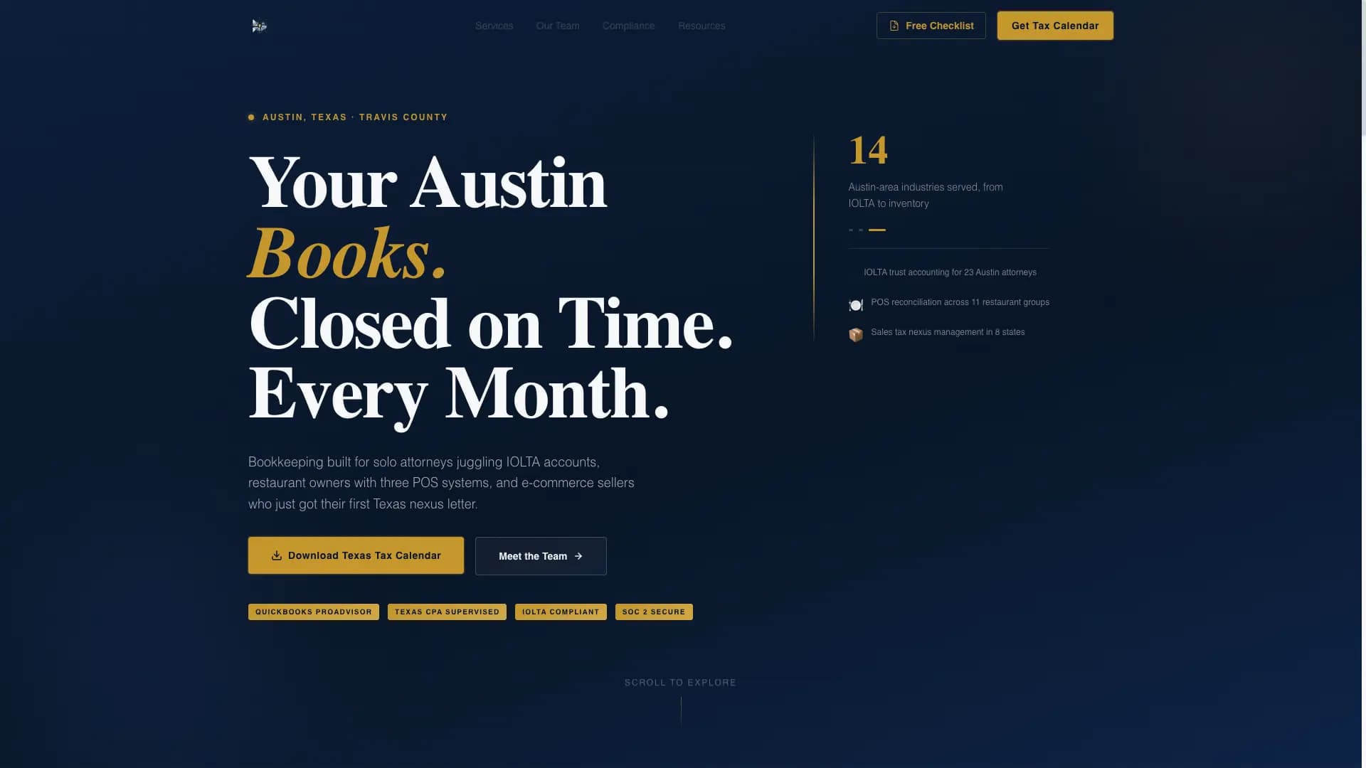 Ledger - Precision Bookkeeper Landing Page Template