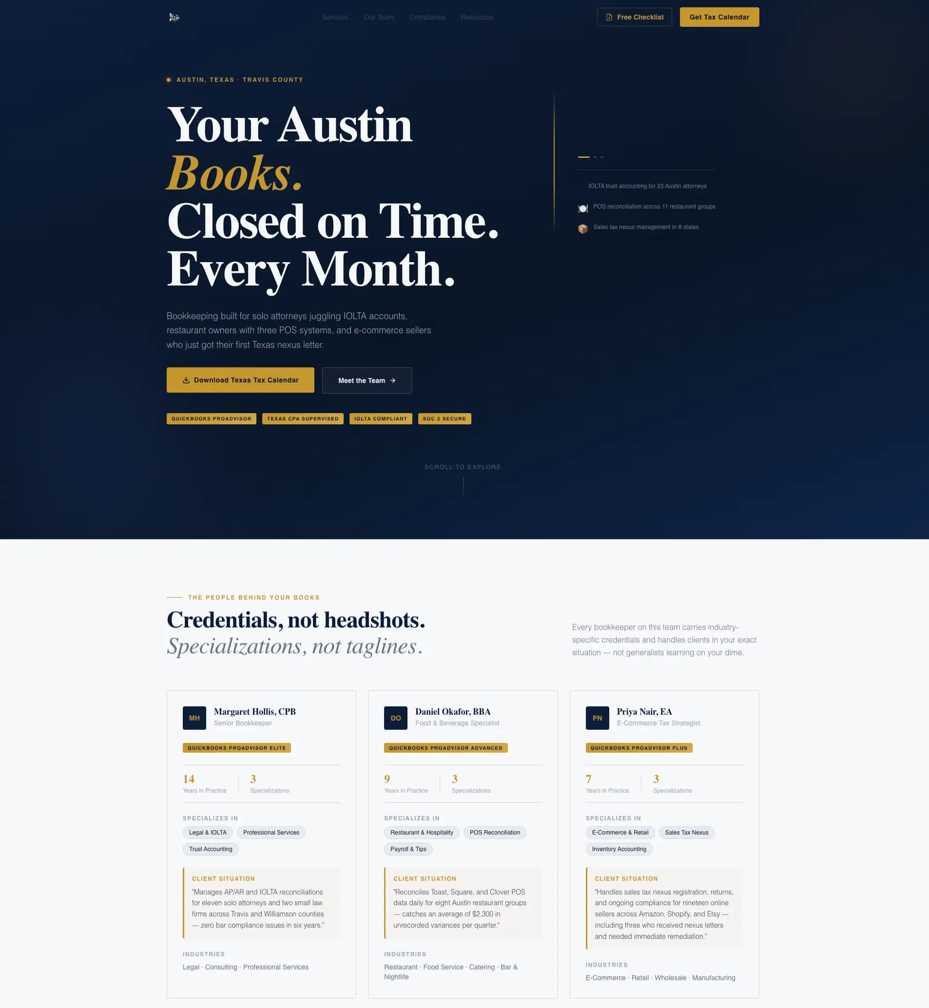 Ledger - Precision Bookkeeper Landing Page Template