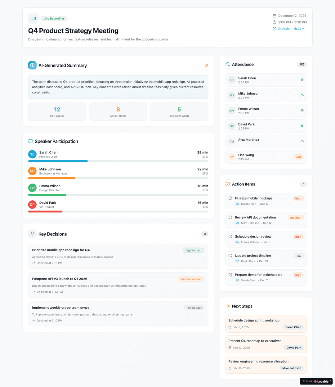  Hybrid Meeting Intelligence - Lovable Image 1