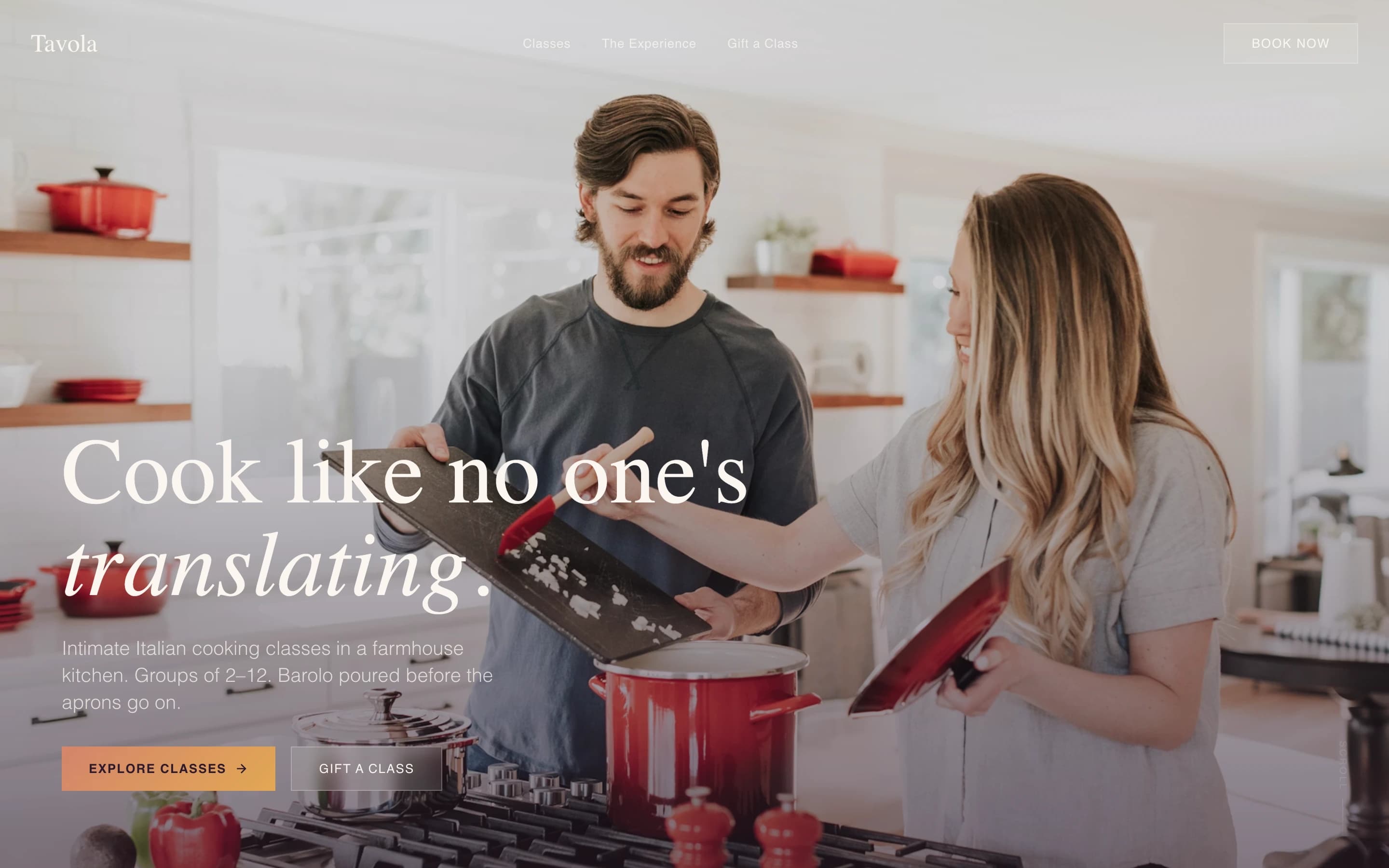 Culinary — Elite Italian Cooking Landing Page Template