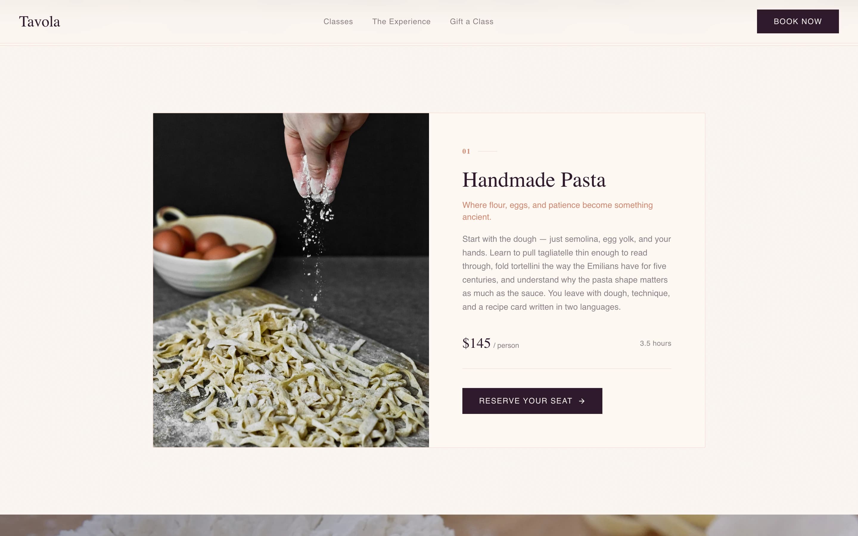 Culinary — Elite Italian Cooking Landing Page Template