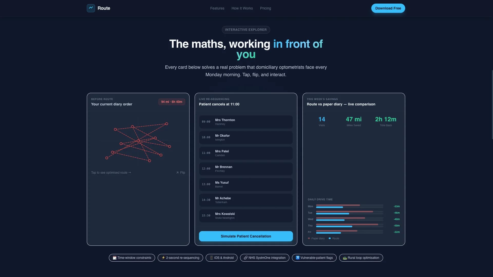 Route - Smart Optometry Landing Page Template