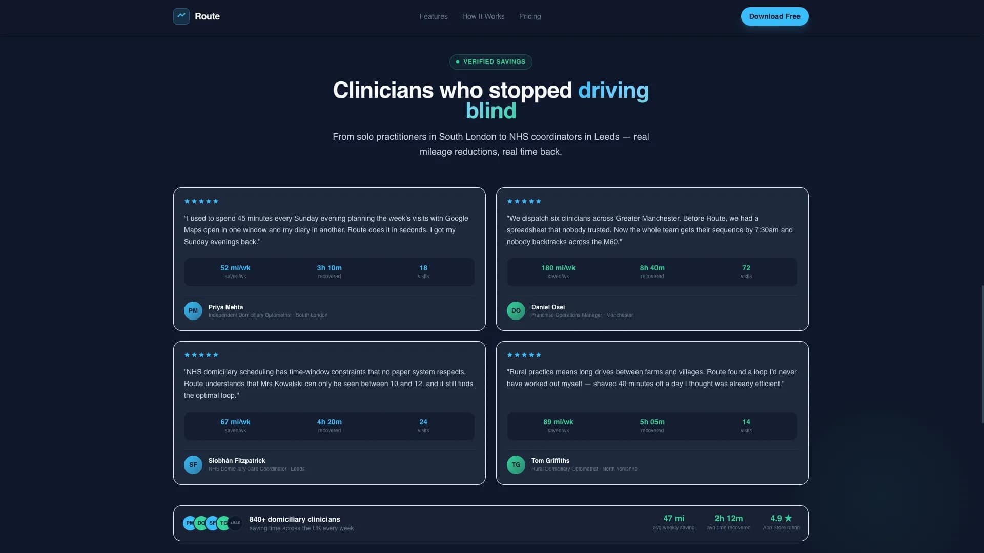 Route - Smart Optometry Landing Page Template