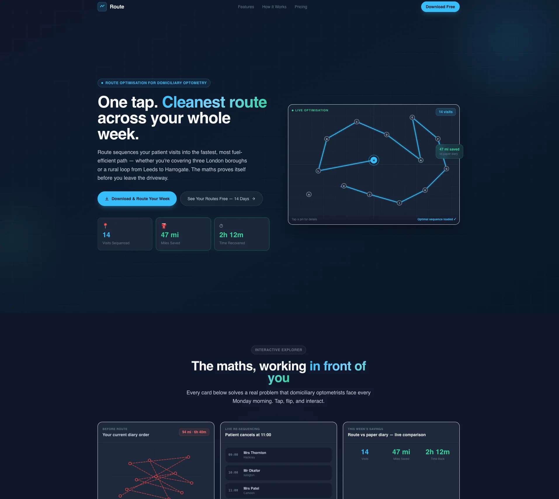 Route - Smart Optometry Landing Page Template