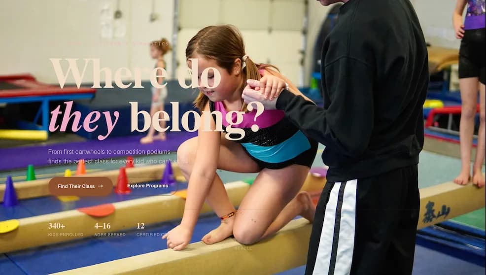 Acrobat — Engaging Kids Gymnastics Landing Page Template