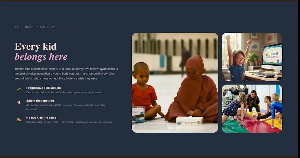 Acrobat — Engaging Kids Gymnastics Landing Page Template