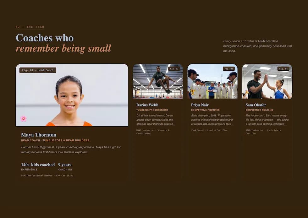 Acrobat — Engaging Kids Gymnastics Landing Page Template