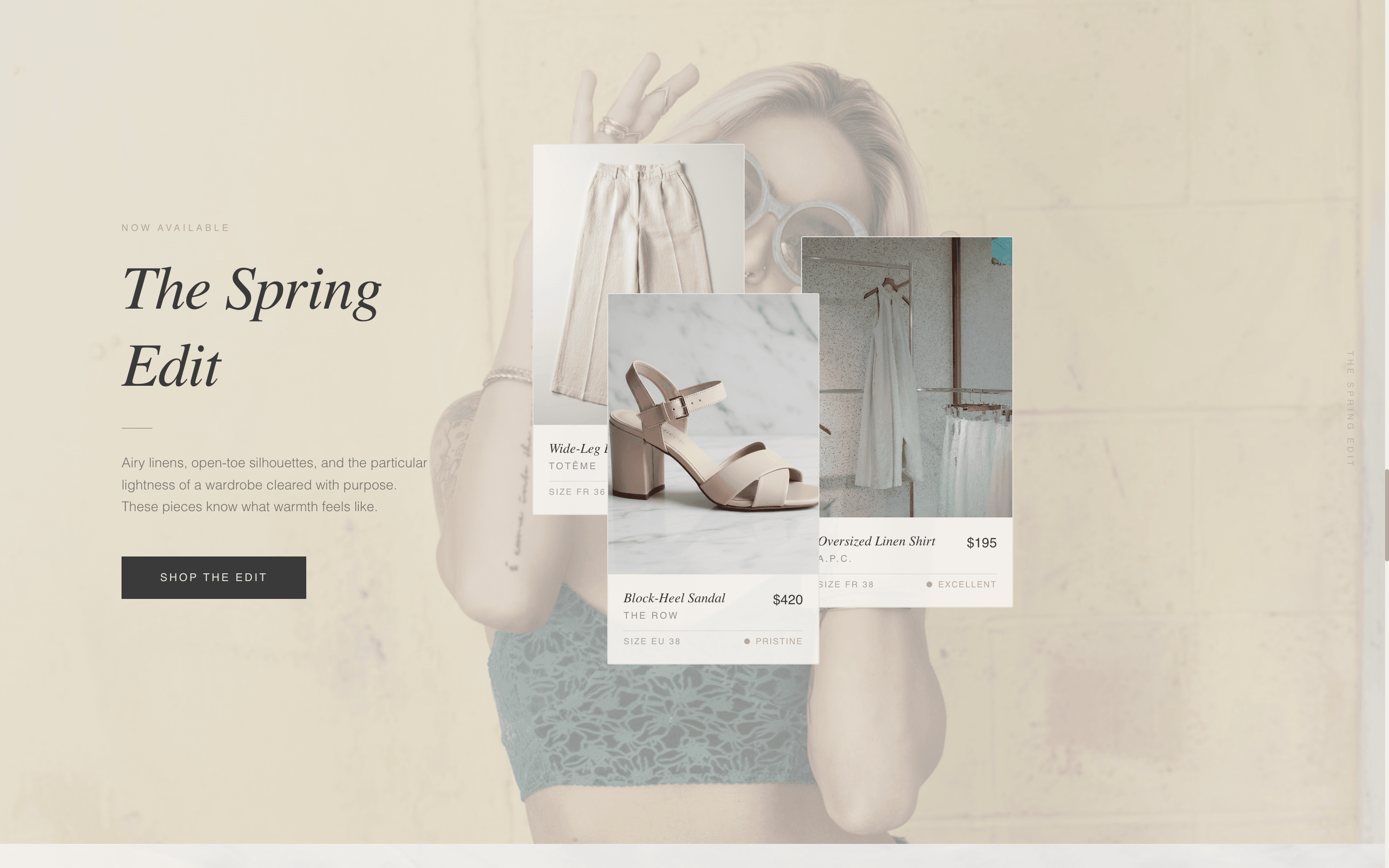 Curate - Luxe Minimalistresale Landing Page Template