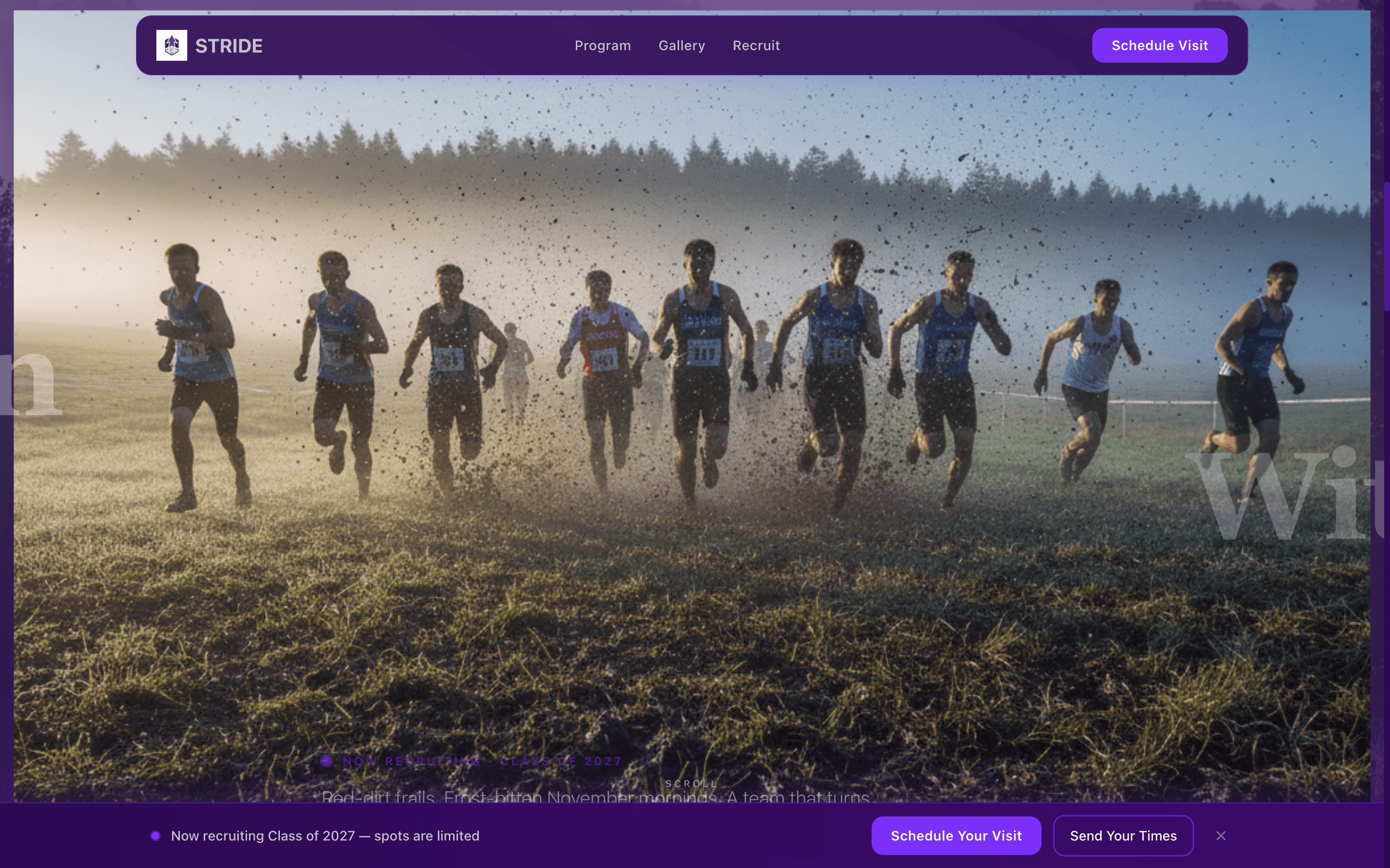 Stride - Electrifying Crosscountry Landing Page Template