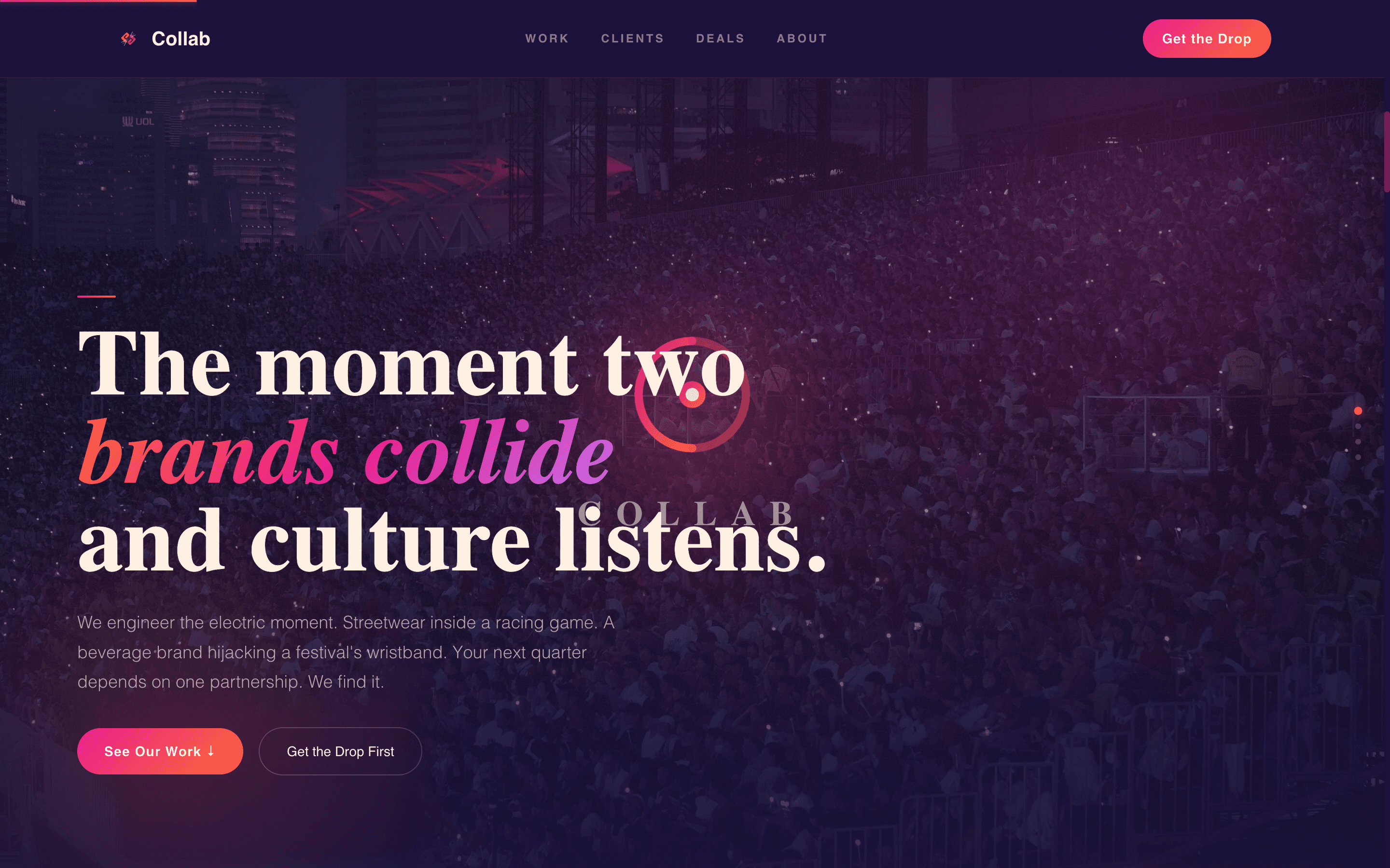 Collab - Electric Brandpartnership Landing Page Template