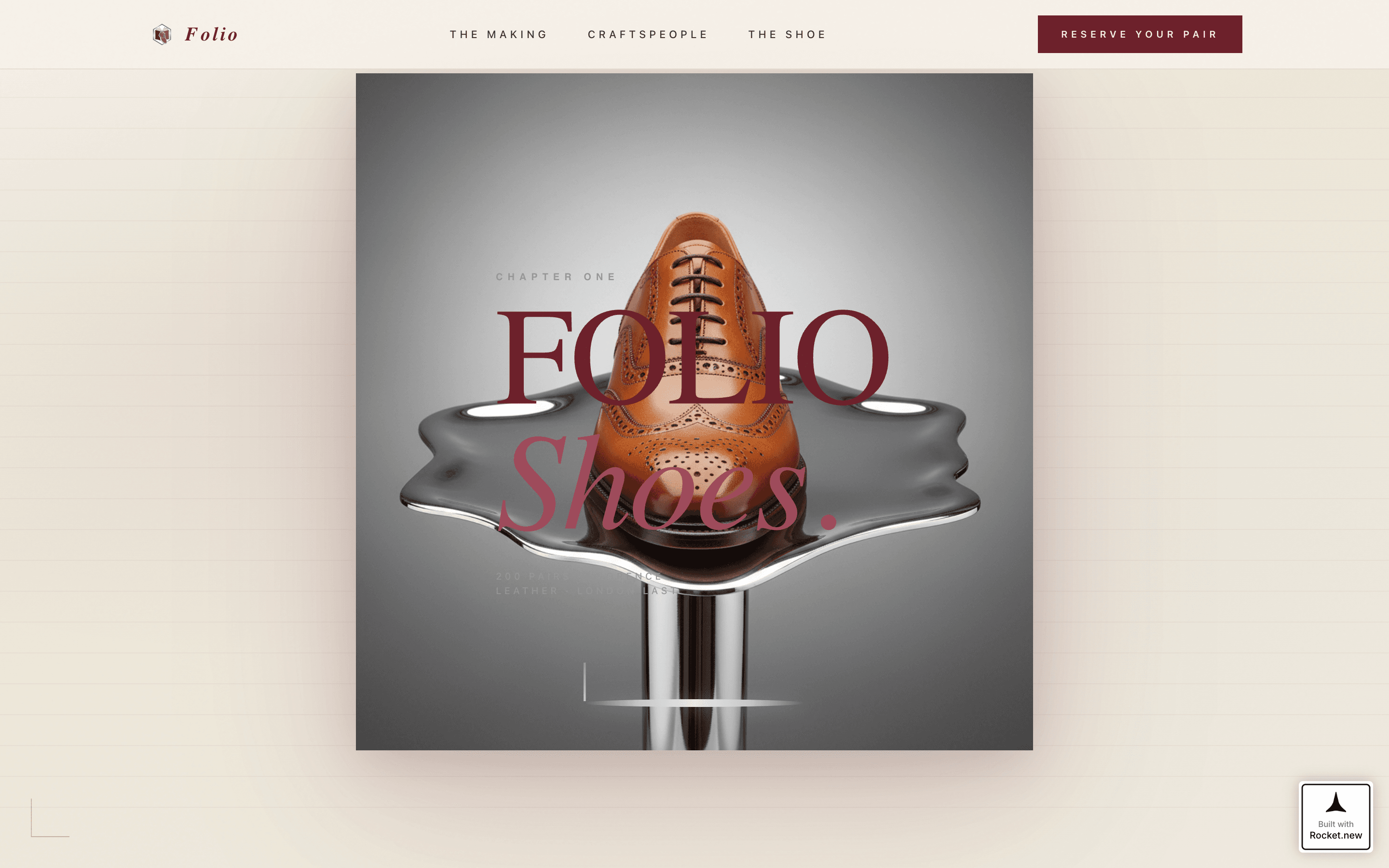 Folio - Elegant Academia Landing Page Template